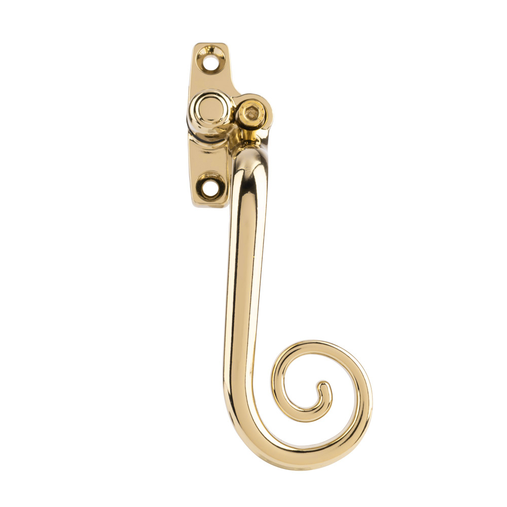 Timber Series Monkey Tail Espag Window Handle - (Hex Locking) - (Right Hand) - Hardex Gold